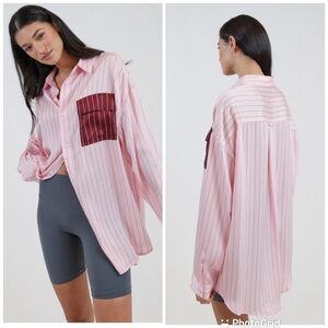Blanca Felicia Shirt in Pink/Burgundy New with Tags!